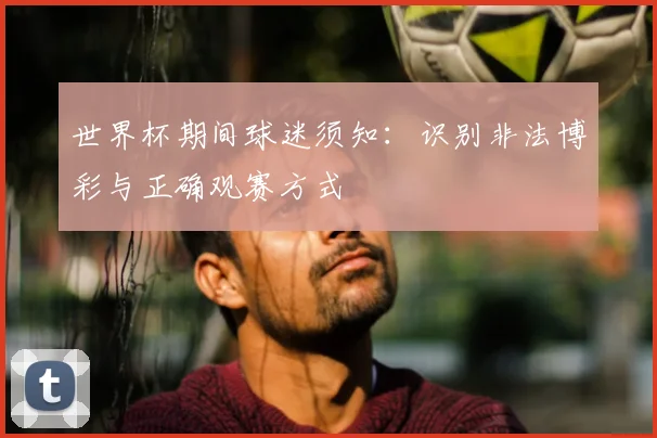 世界杯期间球迷须知：识别非法博彩与正确观赛方式